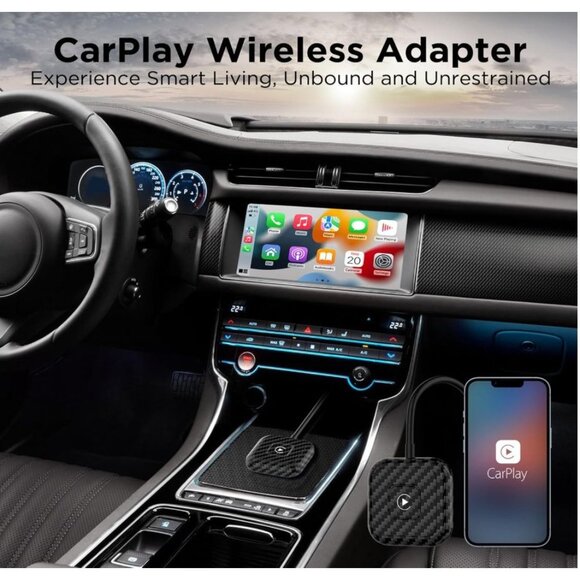 Wireless Carplay Adapter, 2023 Style for Apple OEM Wired CarPlay, Convent Wired - Picture 6 of 8